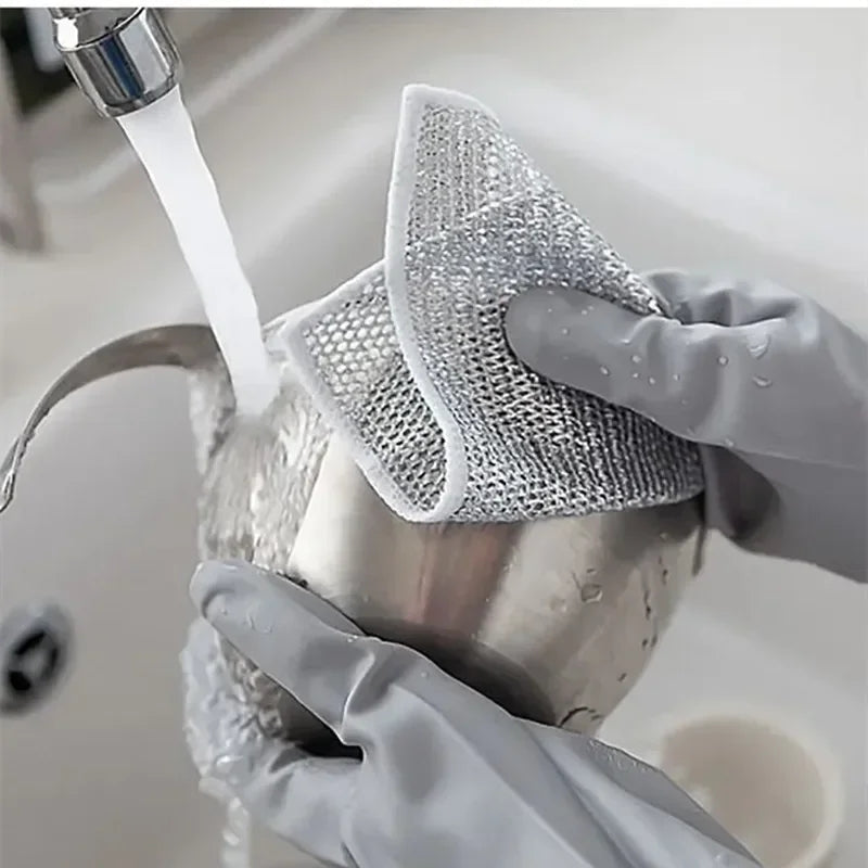 Non Scratch Wire Multipurpose Scrubbing Washing Cleaning Cloth Pack Of 12