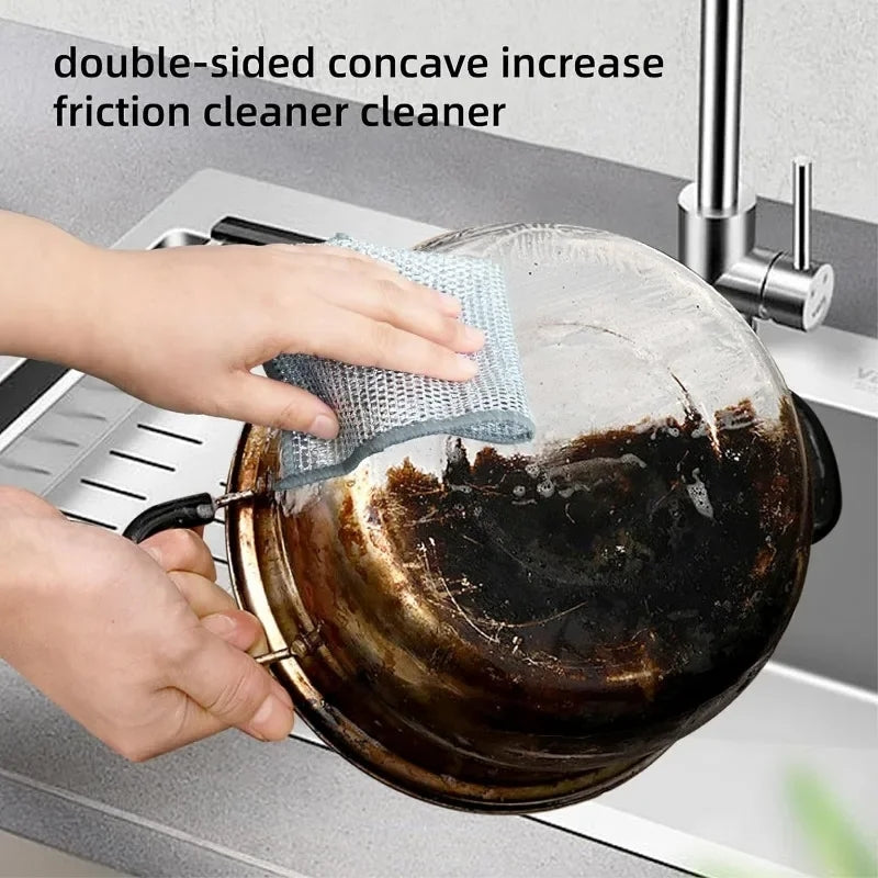 Non Scratch Wire Multipurpose Scrubbing Washing Cleaning Cloth Pack Of 12