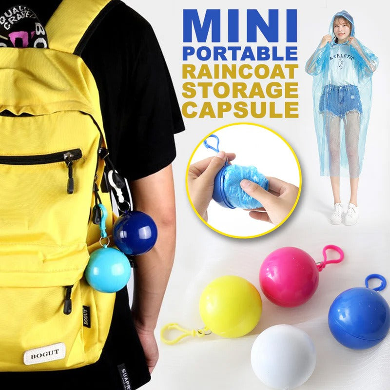 Portable Rain Ponchos Ball For Adults Kids Disposable Raincoat Pack Of 3