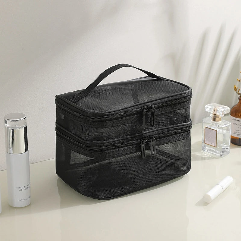 Portable Makeup Case for Women, Large-Capacity Travel.