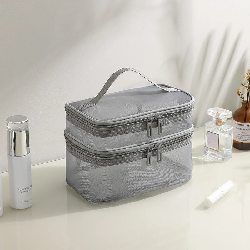 Portable Makeup Case for Women, Large-Capacity Travel.