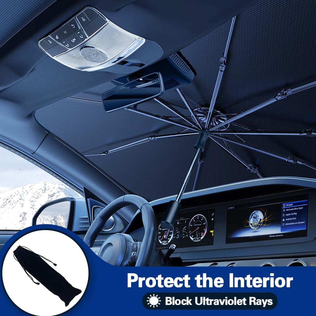 Universal Car Windshield Sun Shade Umbrella Protector
