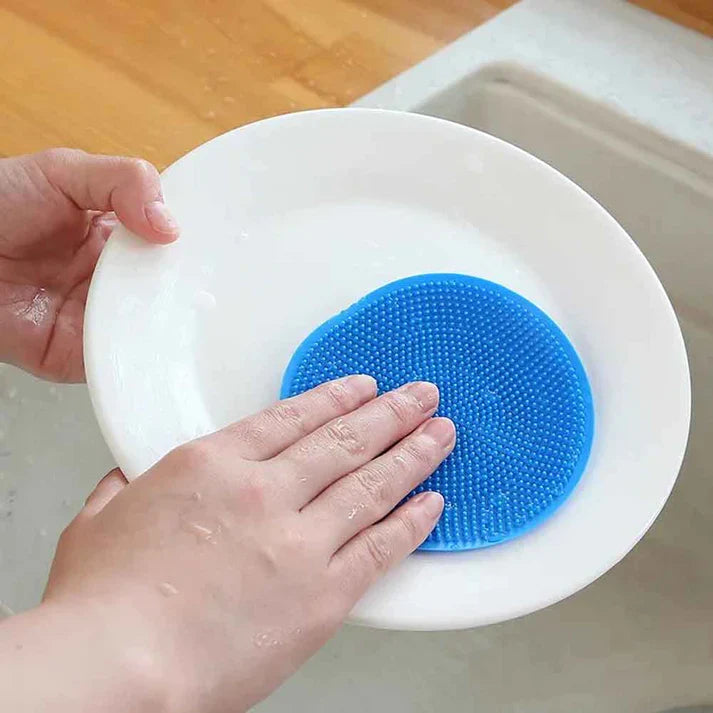Silicon Dish Washing Scrubber Pad Pack Of 3