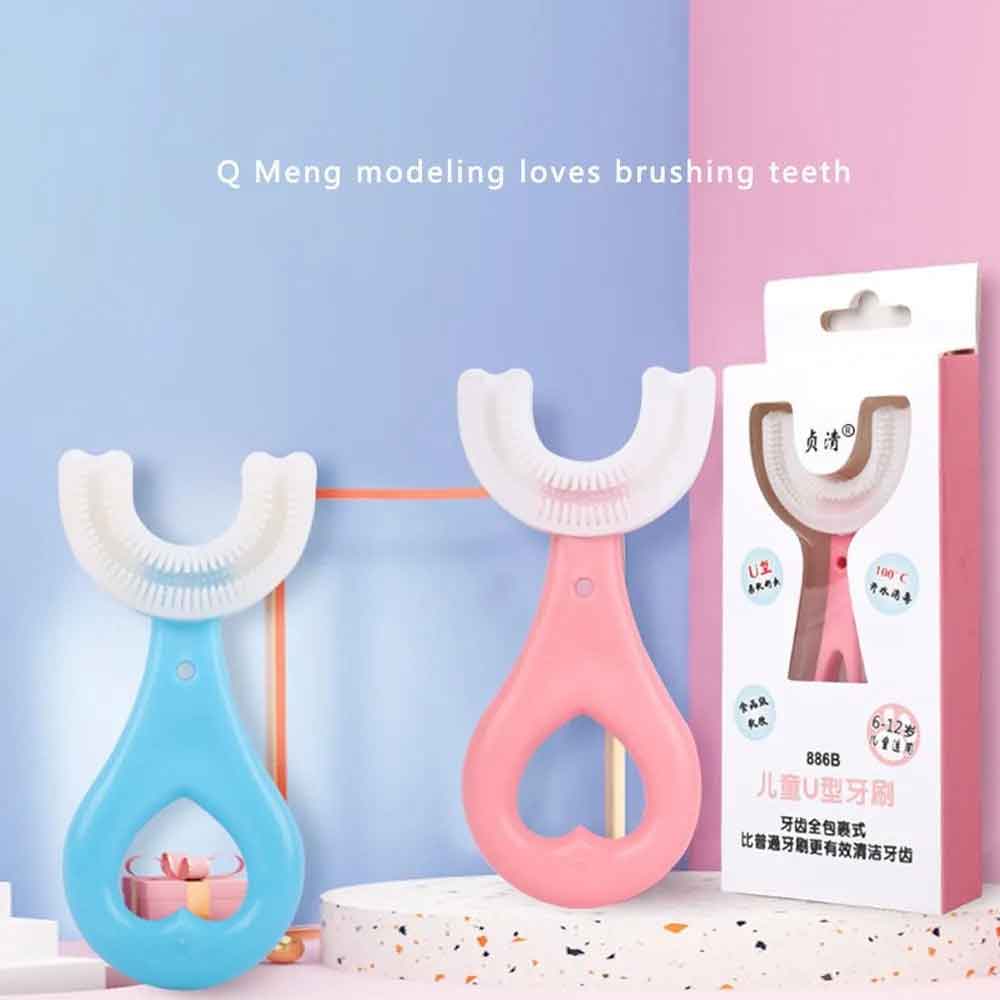 Silicone Baby Toothbrush U Shaped 360 Degree Pack Of 2