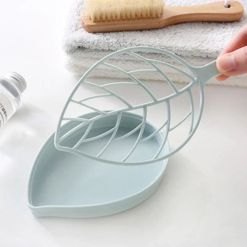 Leaf Shaped Soap Holder With Draining Tray Pack Of 2