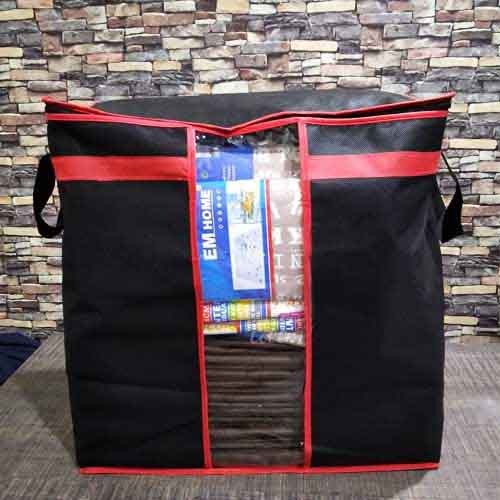 BLANKET / CLOTH BAG BLACK 100 GSM PACK OF 2
