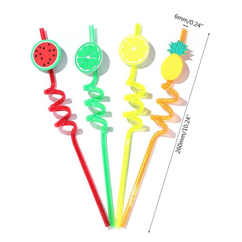 Fruity Straws Pack of 8 (Washable & Re-usable)