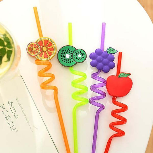Fruity Straws Pack of 8 (Washable & Re-usable)