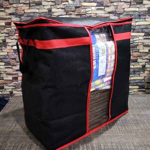 BLANKET / CLOTH BAG BLACK 100 GSM PACK OF 2