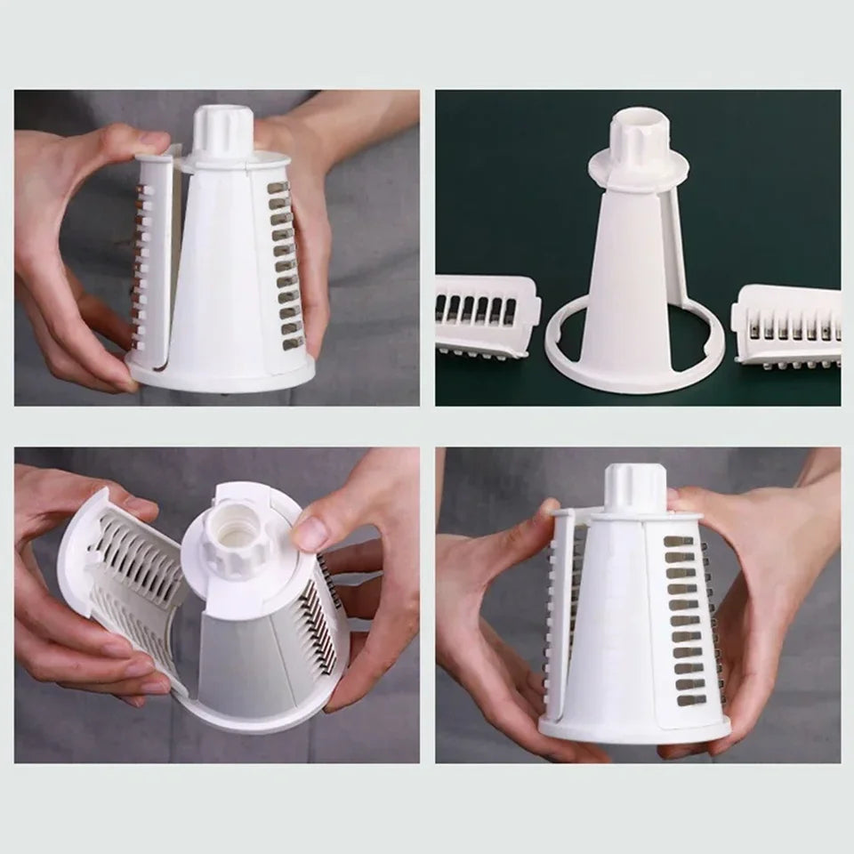 Manual Drum Grater With  Removable Blades.