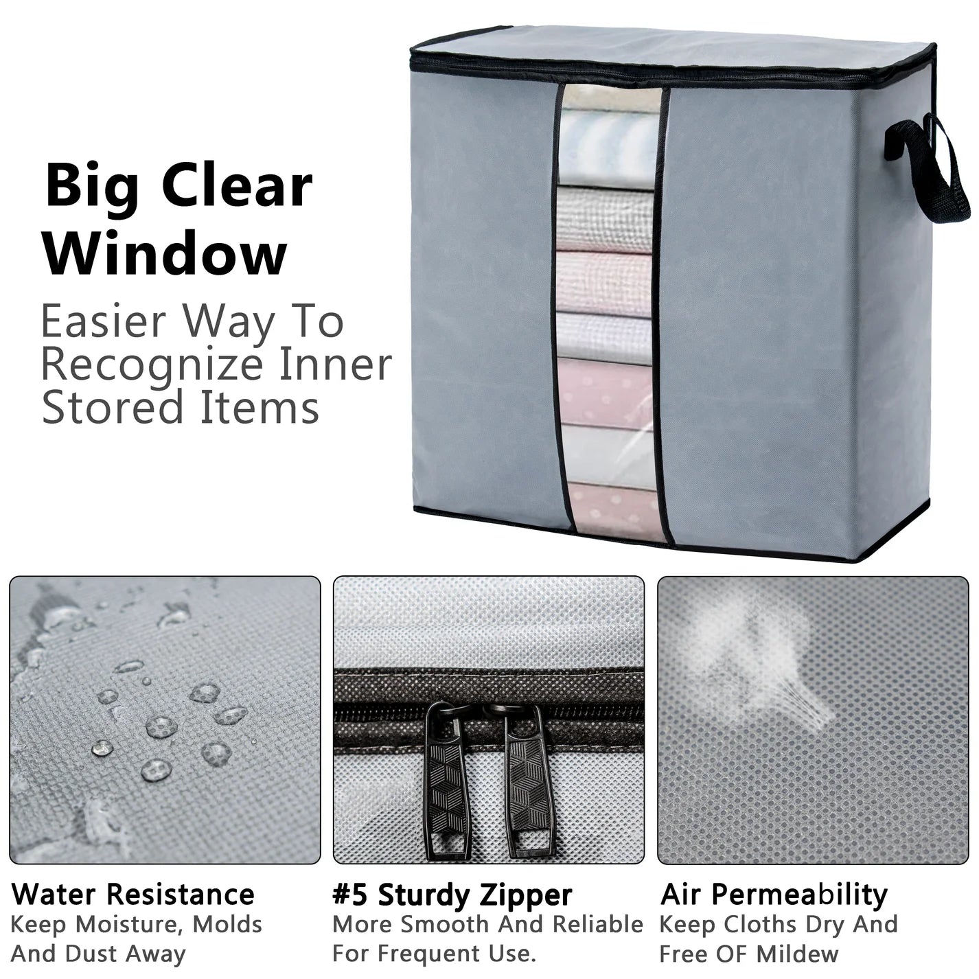 BLANKET / CLOTH BAG GREY 100 GSM PACK OF 2