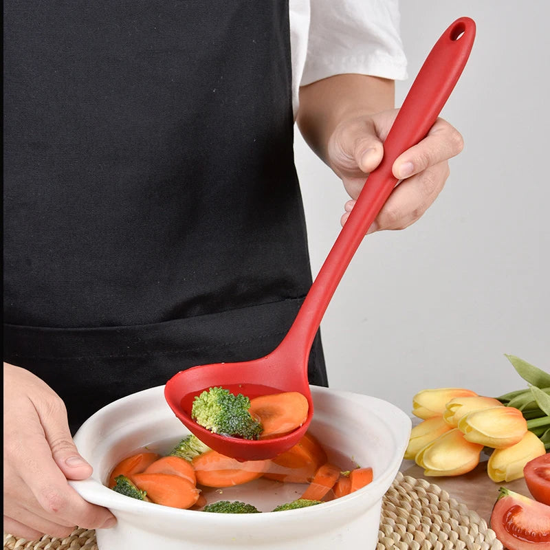 Non-stick Silicone Ladle Soup Spoon.