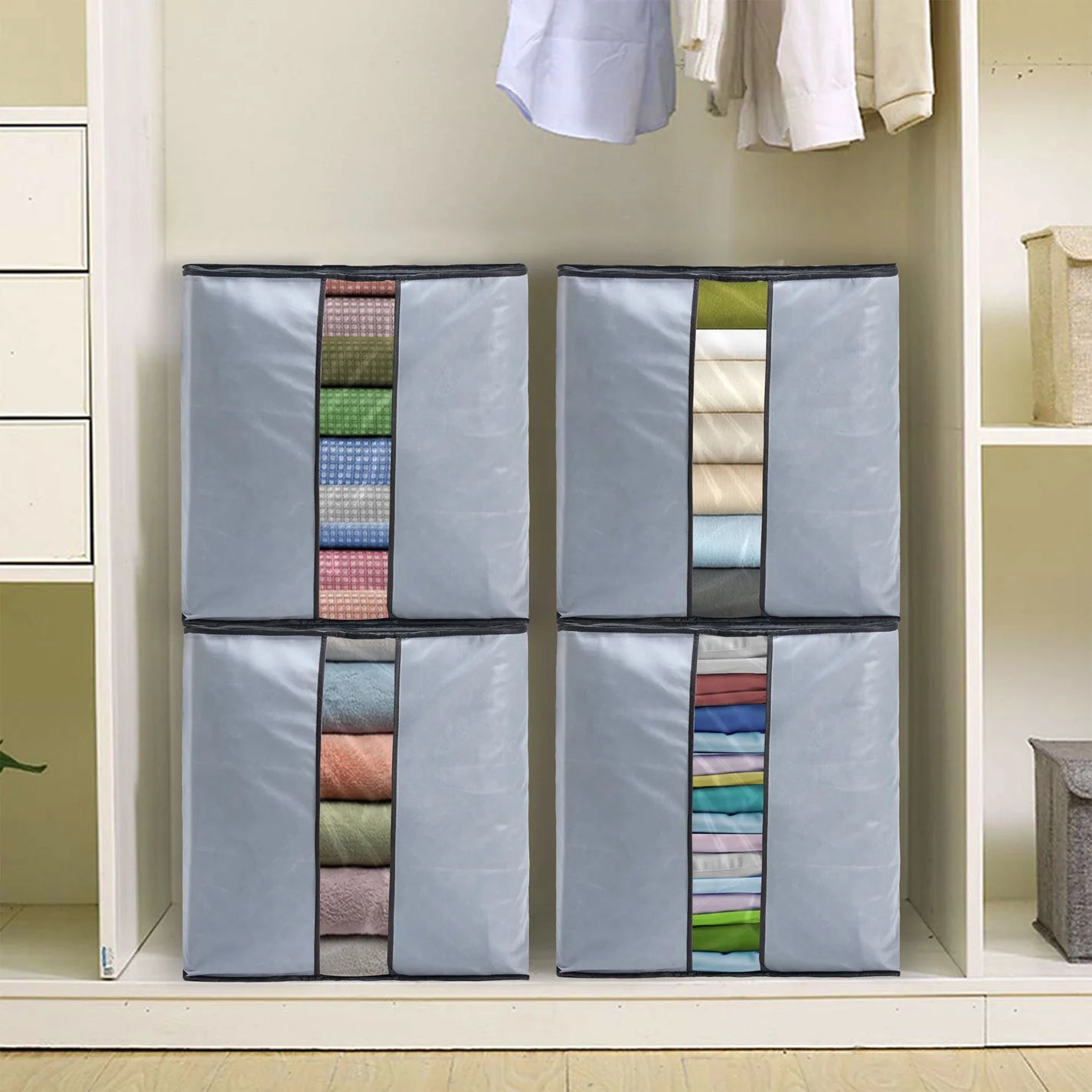 BLANKET / CLOTH BAG GREY 100 GSM PACK OF 2