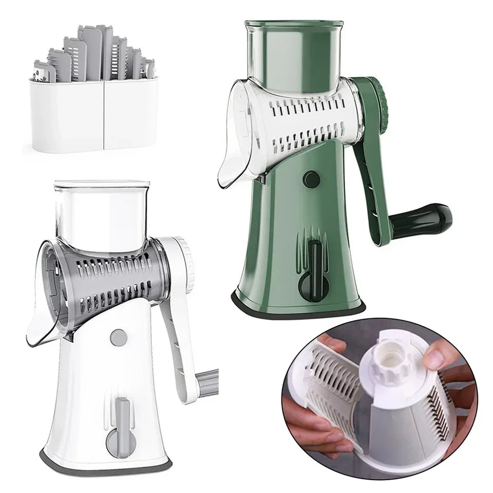Manual Drum Grater With  Removable Blades.