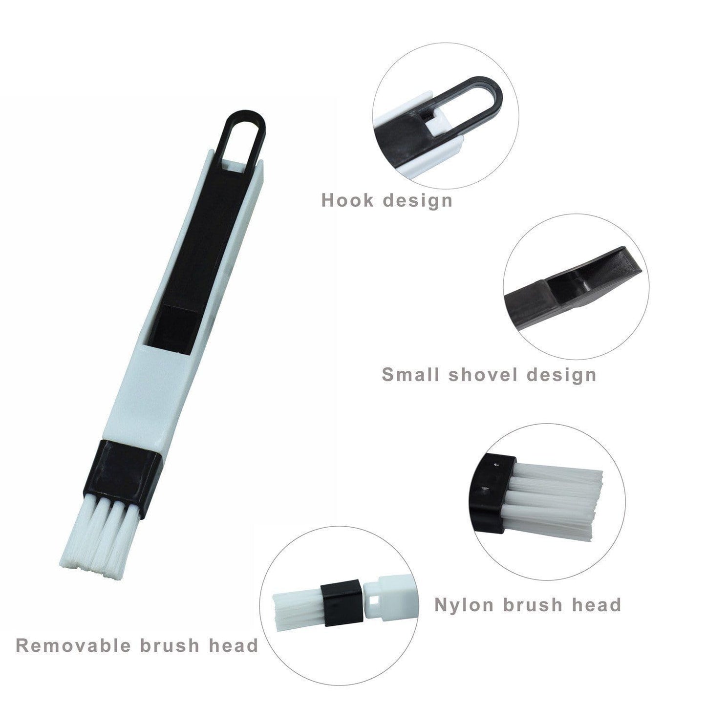 Multipurpose Plastic Window Groove Frame Cleaning Brush 2 Pcs