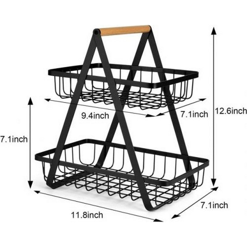 KITCHEN COUNTER TOP FRUITS & VEGETABLES BASKET
