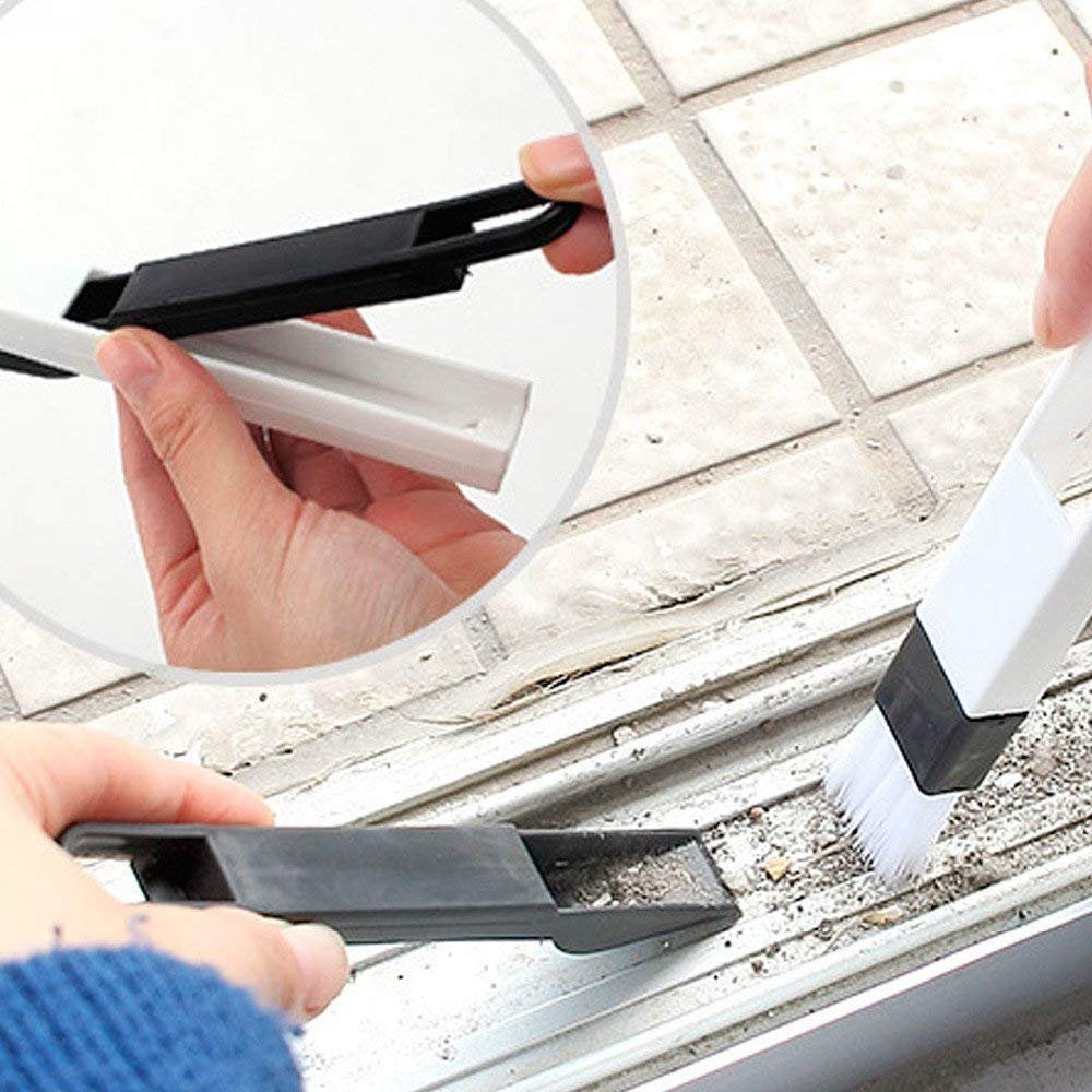 Multipurpose Plastic Window Groove Frame Cleaning Brush 2 Pcs