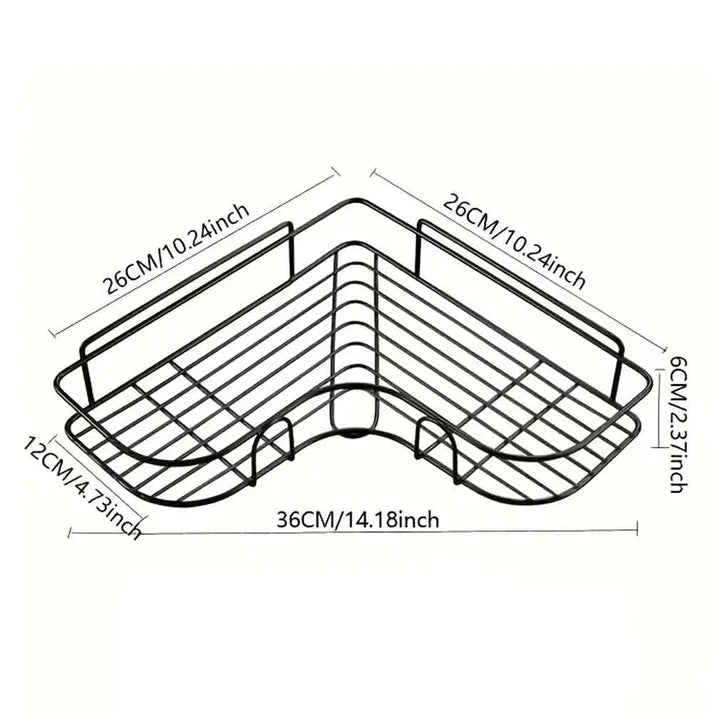 Bathroom Corner Rack Self-Adhesive Pack Of Two