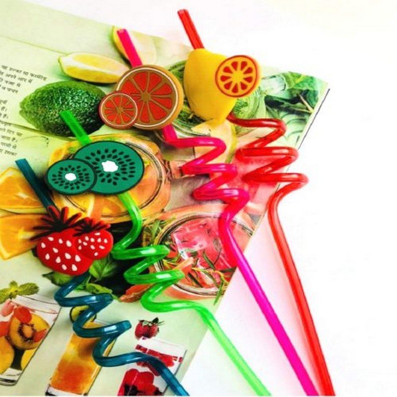 Fruity Straws Pack of 8 (Washable & Re-usable)