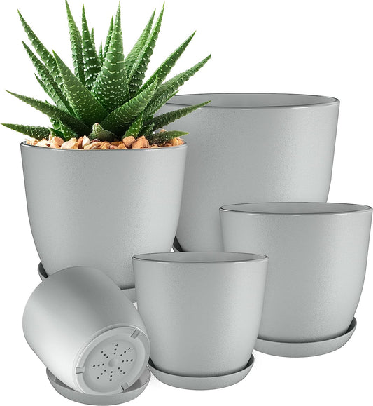 5pcs Plastic Flower Pot Set