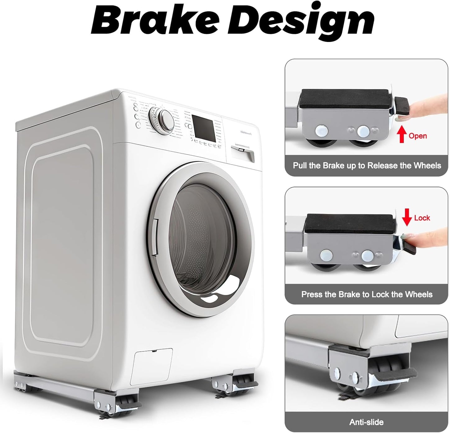 2 Pcs  Universal Heavy-Duty Adjustable Movable Stand