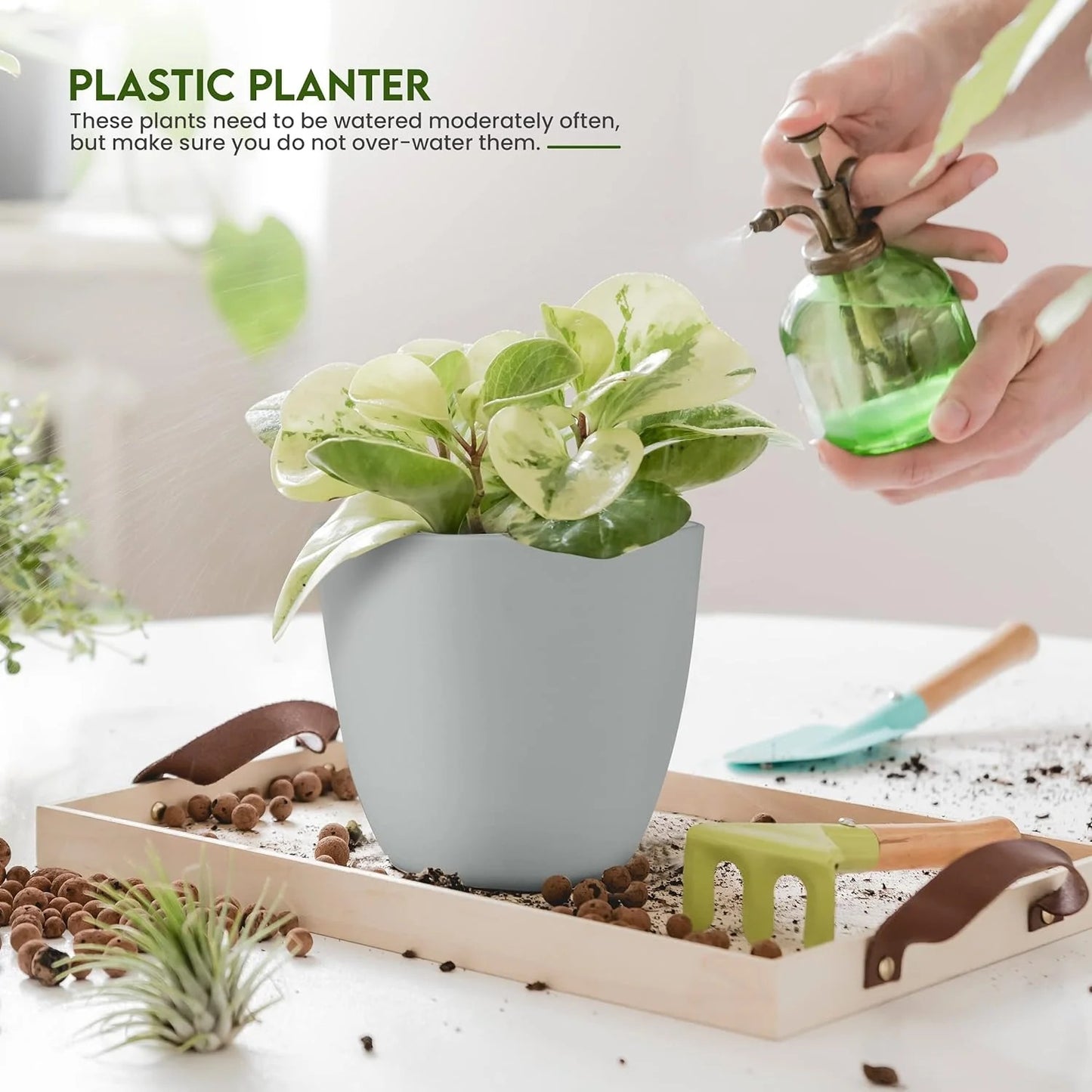 5pcs Plastic Flower Pot Set