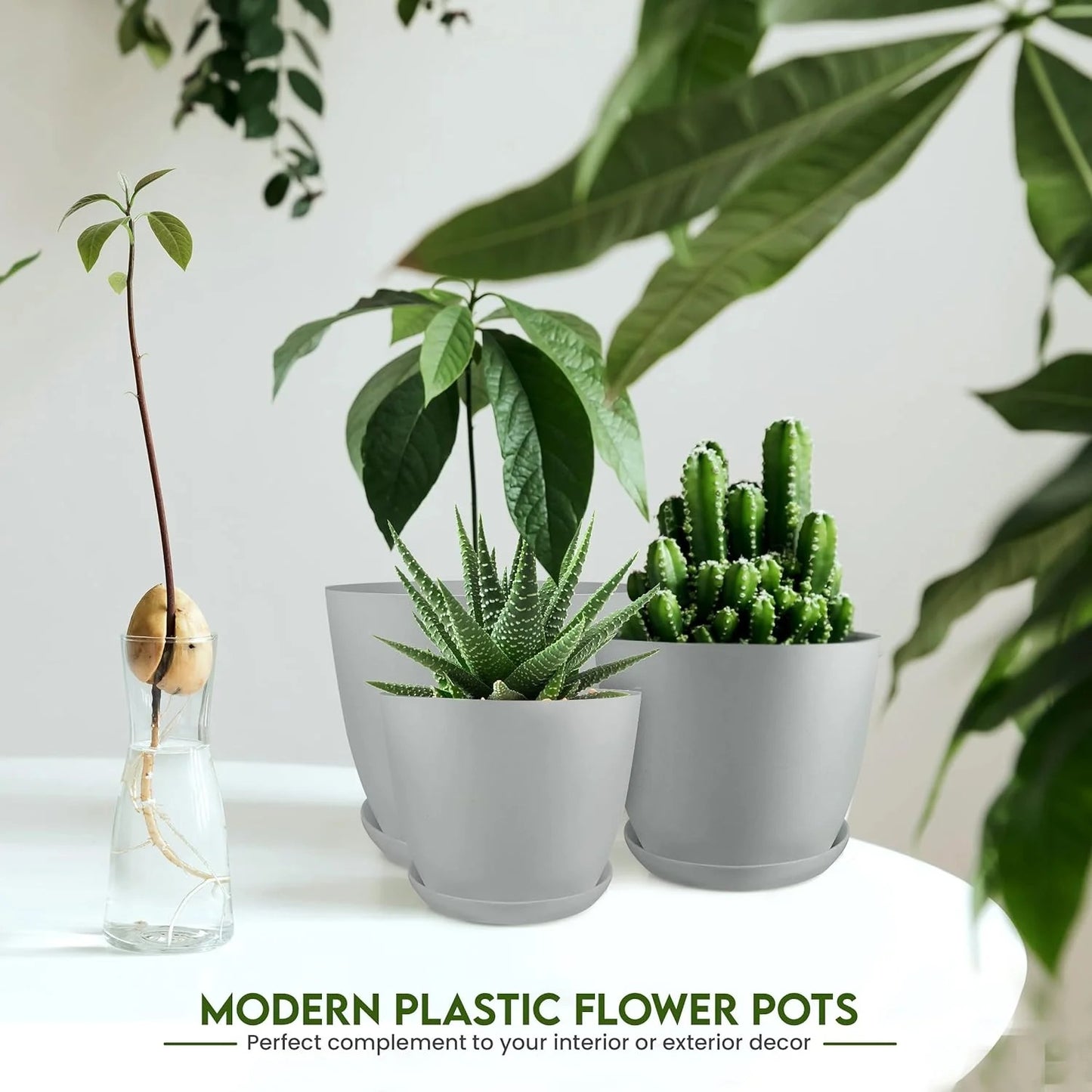 5pcs Plastic Flower Pot Set